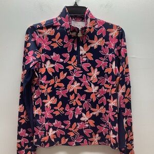 Stella Parker Size Large 3/4 Zipper Full Bloom Athletic Top. New With Tags.